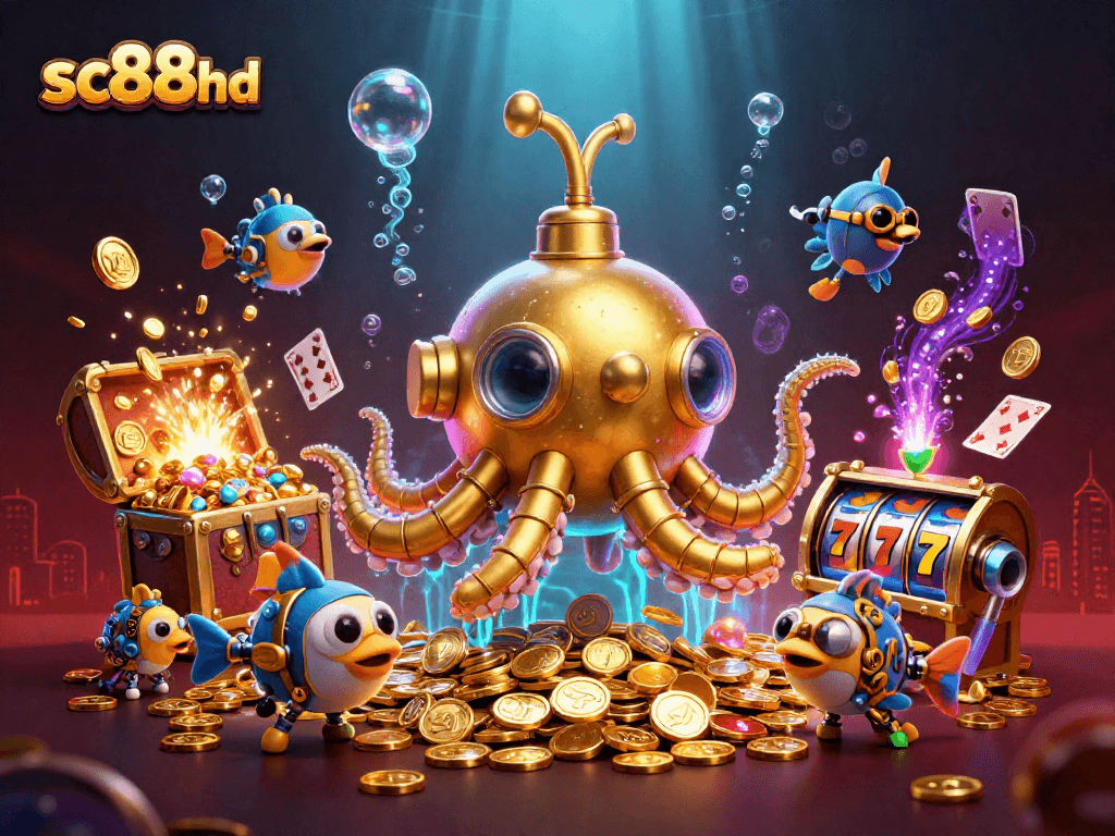 Experience thrilling jackpots with sc88hd in a radiant underwater casino adventure filled with treasures.