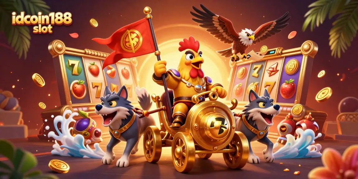 Experience excitement with idcoin188 slot as a rooster warlord leads the gaming adventure.