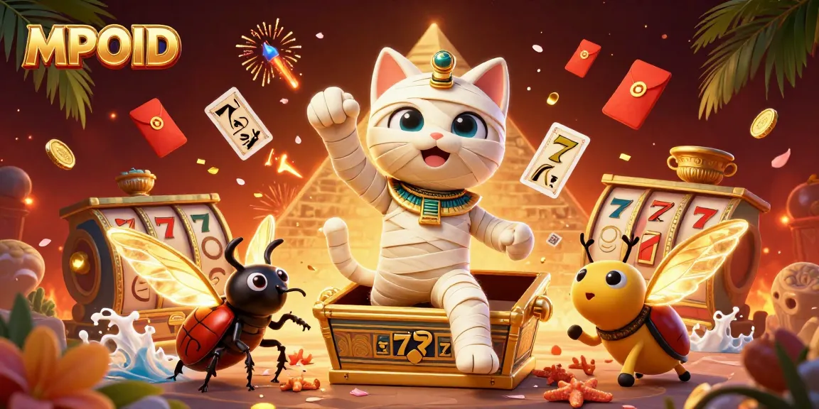 Experience thrilling gameplay with MPOID featuring Egyptian characters in a vibrant casino scene.