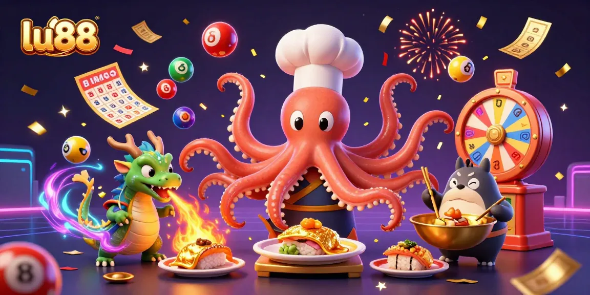 Experience winning moments at lu88 with vibrant lottery and gaming excitement in this stunning illustration.