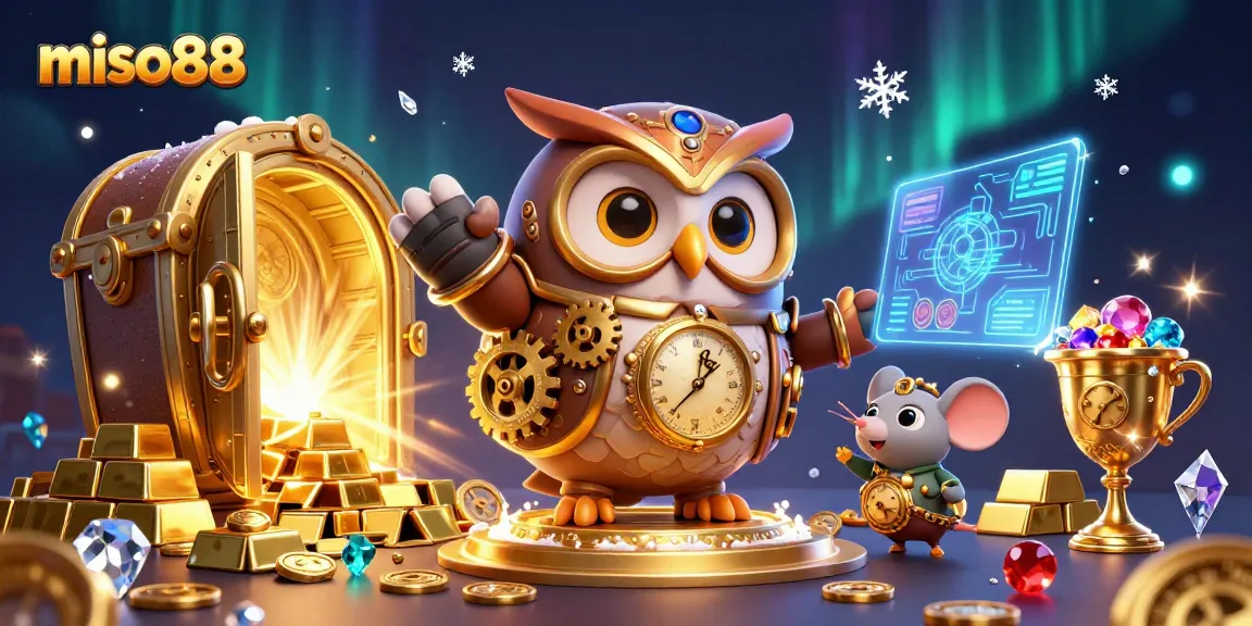 Experience the excitement of miso88 in a vibrant casino scene filled with treasures and fun.