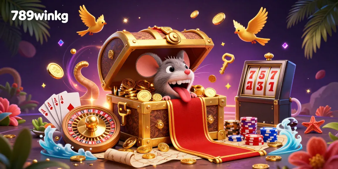Engage with the vibrant world of 789winkg, featuring a treasure-filled casino adventure.