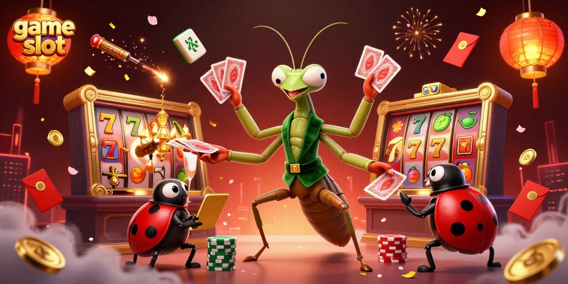 Spin the reels and win with game slot, featuring vibrant characters and a lively casino atmosphere.