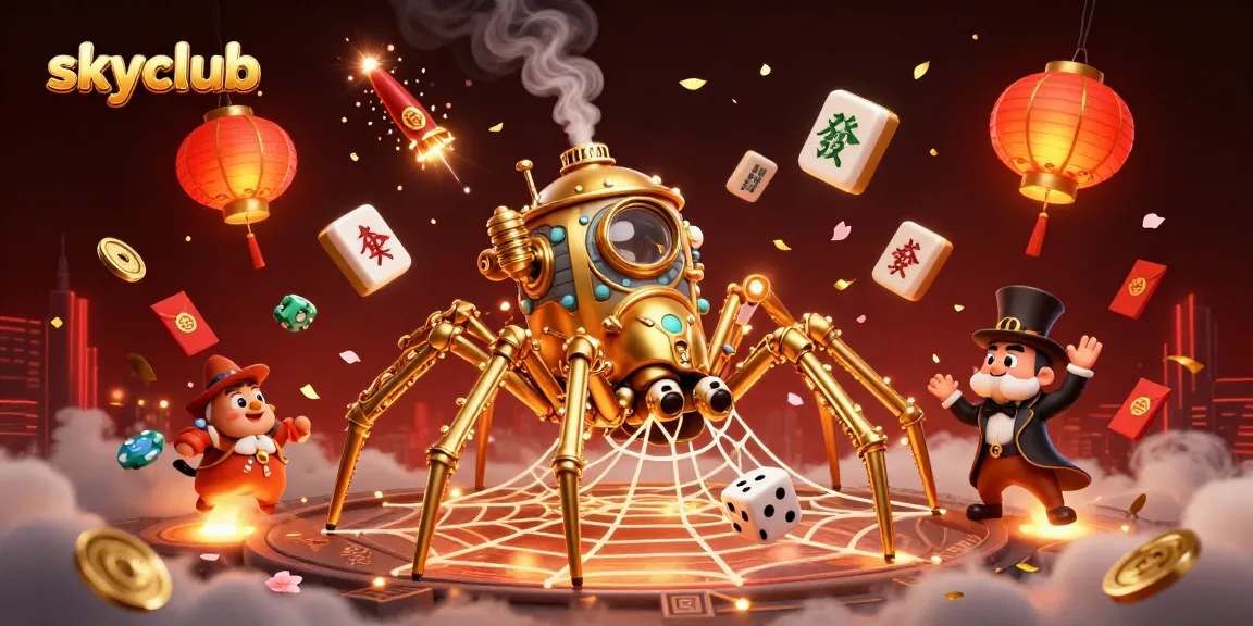 Catch exciting wins at SkyClub with vibrant 3D gaming elements and a lively casino theme.
