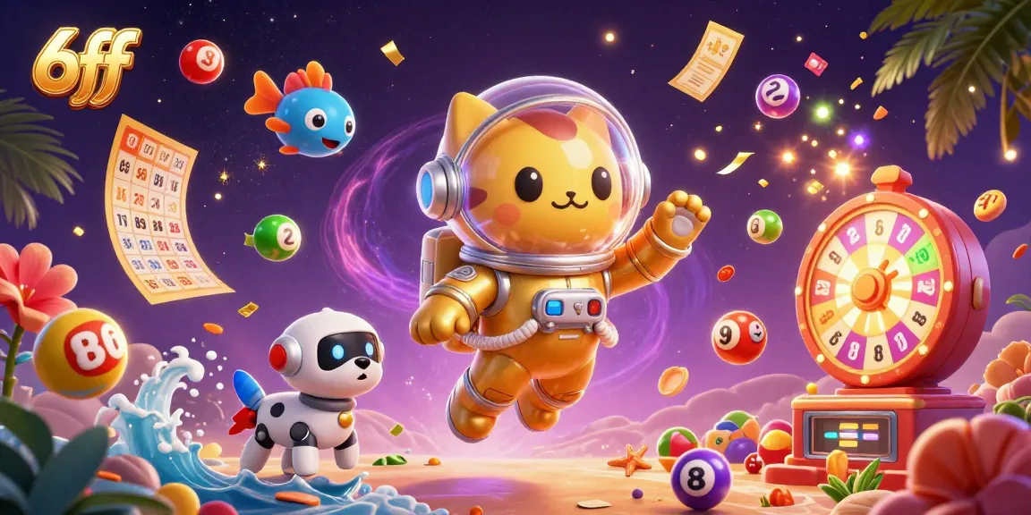 Experience thrilling gameplay in 6ff as vibrant lottery elements and creative characters collide in a cosmic casino.