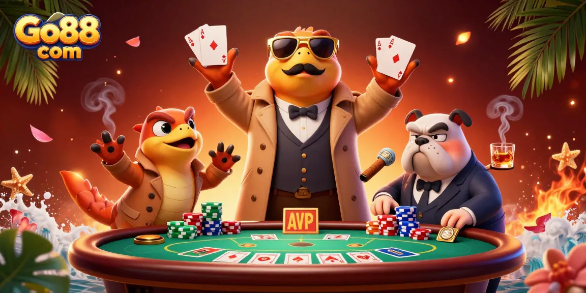 Engage in exciting gameplay with Go88 com as raptors enter a VIP casino lounge.