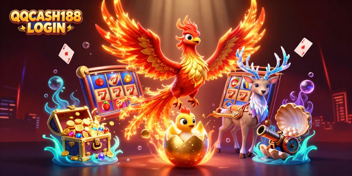 Experience thrilling gameplay with QQCASH188 LOGIN showcasing a vibrant scene of casino action.